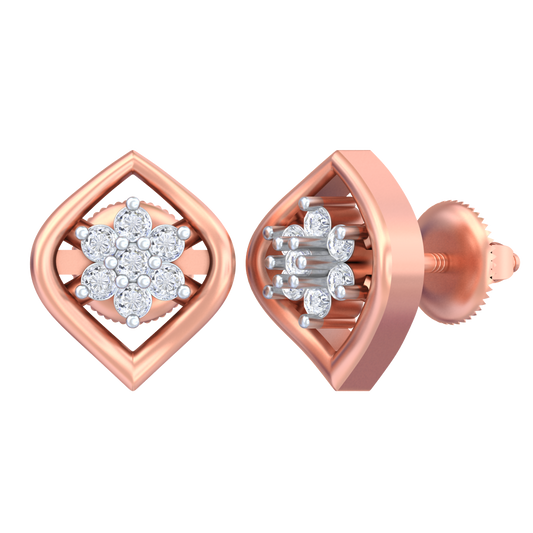 18K Gold & Diamond Women Stud Earring KRB40050E