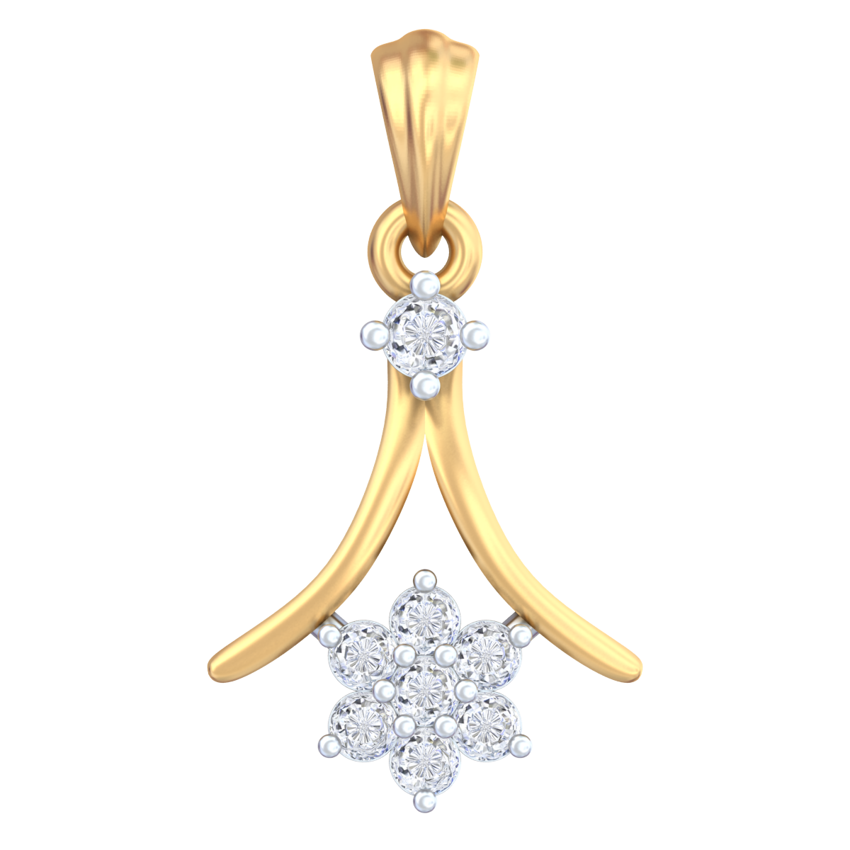 18K Gold & Diamond Pendant Set KRB40051P