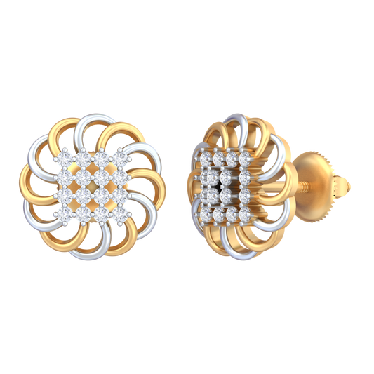 18K Gold & Diamond Women Engagement Earring KRB40054E