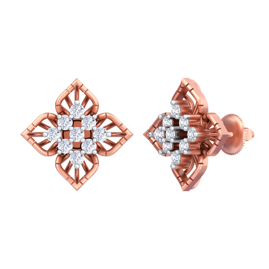 18K Gold & Diamond Women Engagement Earring KRB40057E