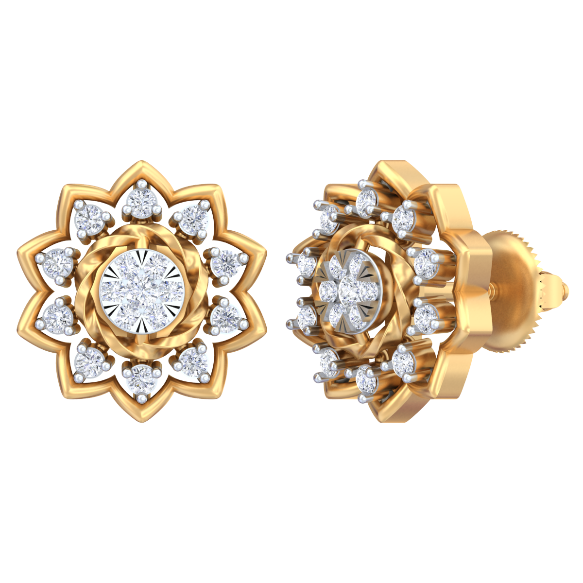 18K Gold & Diamond Women Earring KRB40061E