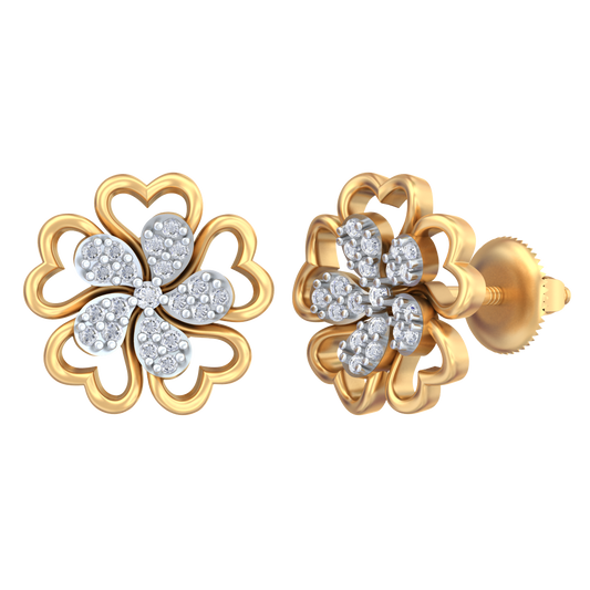 18K Gold & Diamond Women Engagement Earring KRB40062E