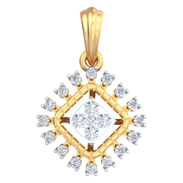 Classic Gold & Diamond Pendant Set KRC40696