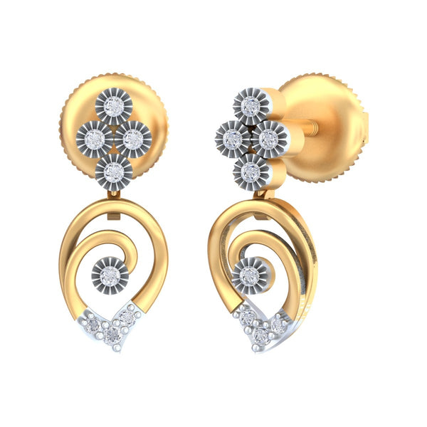 Gold & Diamond Women Drop Earring KRC60125E