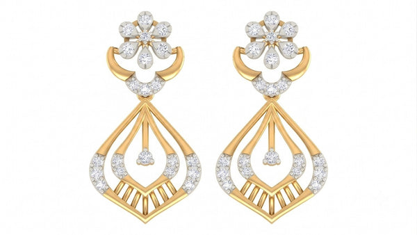 Gold & Diamond Women Drop Earring KRB30086