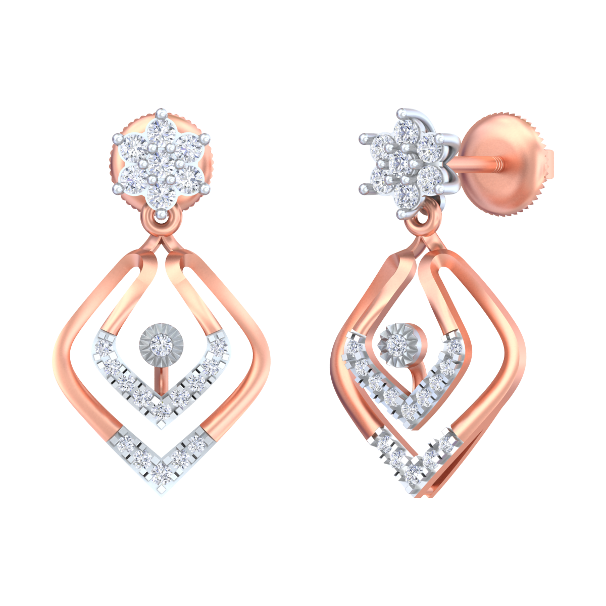 14K Gold & Diamond Women Earring KRB44115E