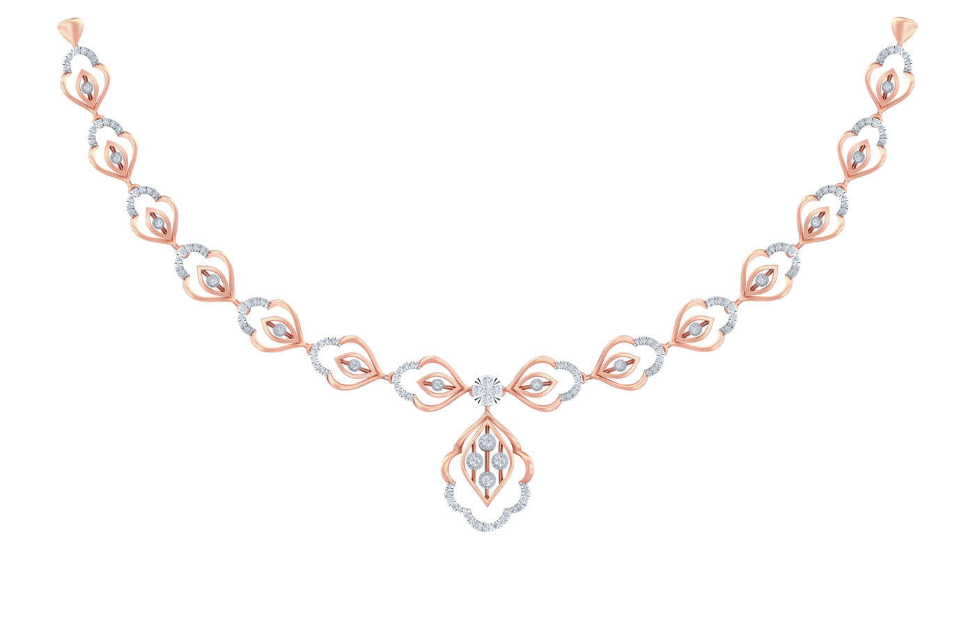 Gold & Diamond Dailywear Necklace Set KRC60093
