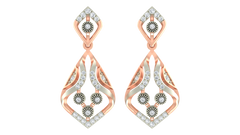 Rose Gold Diamond Earring | under 40k 