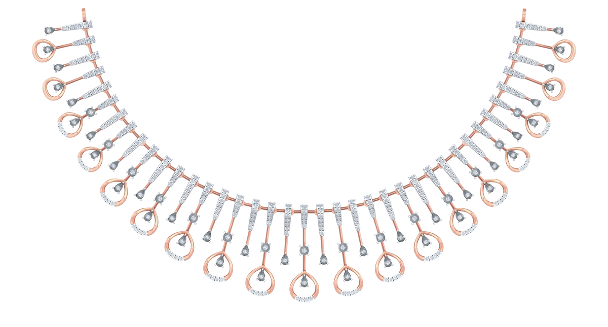14K Gold & Diamond Necklace Set KRB44122N