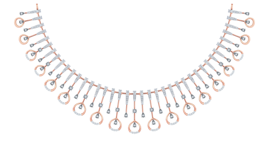 14K Gold & Diamond Choker Necklace Set KRB44122N