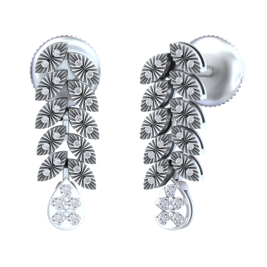 White Gold & Diamond Women Dangler Earring KRB44164E