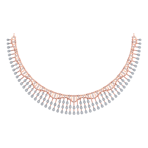 14K Gold & Diamond Choker Necklace Set KRB44185N