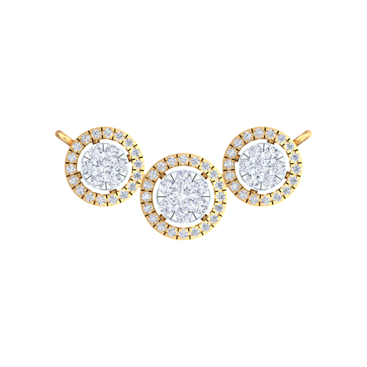 Gold & Diamond Halo Mangalsutra For Women KRC50140