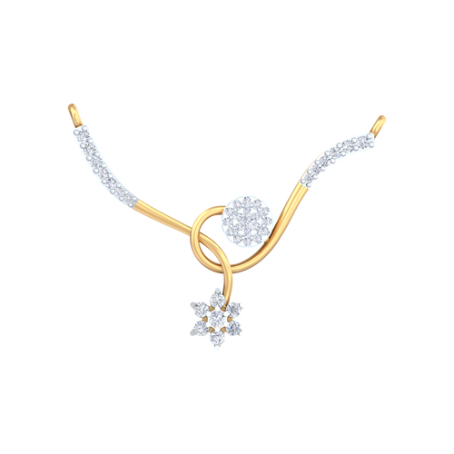 Swirl Floral Cluster Mangalsutra | KRC50087 | Kesav Diamond
