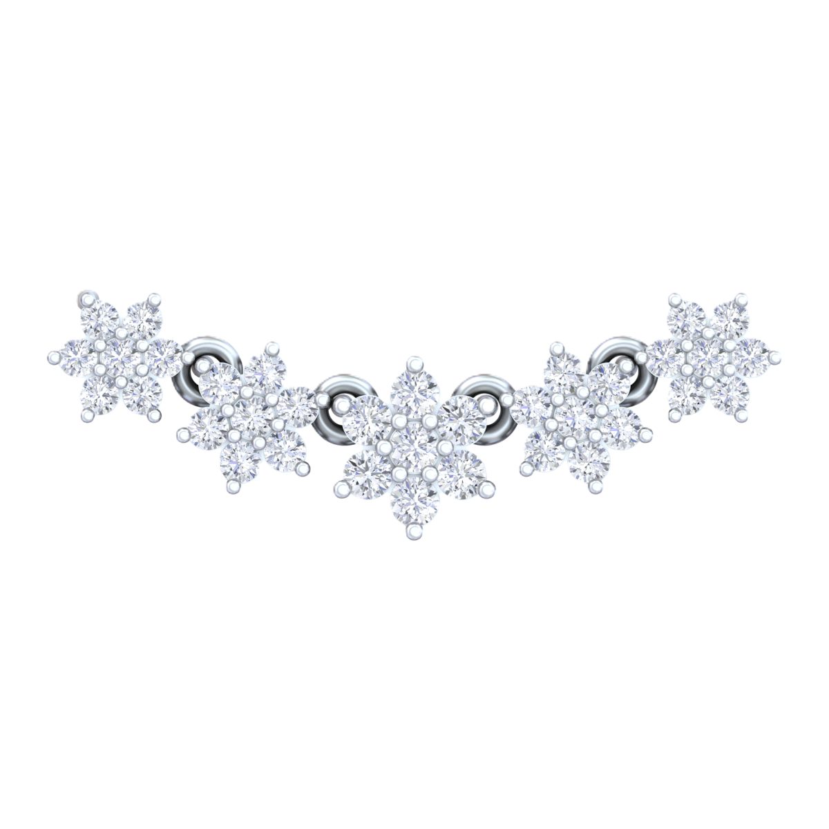 Gold And Diamond Floral Mangalsutra For Women KRC50152