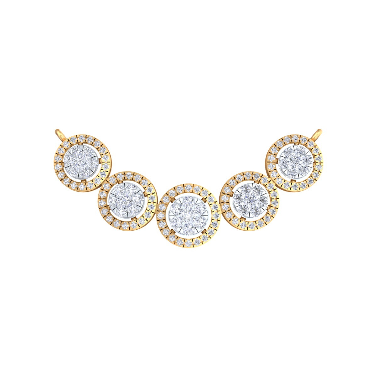 Gold & Diamond Round Mangalsutra For Women KRC50197