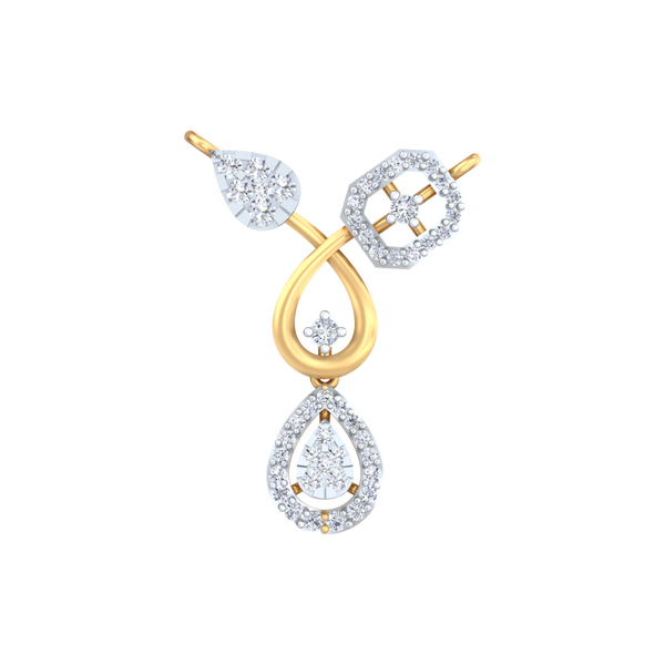 Gold & Diamond Floral Mangalsutra For Women KRC50116