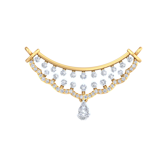 18K Gold & Diamond Mangalsutra For Women KRB90058