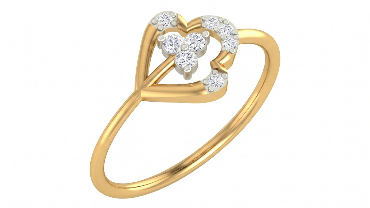 Yellow gold and diamond with floral design on a white background.