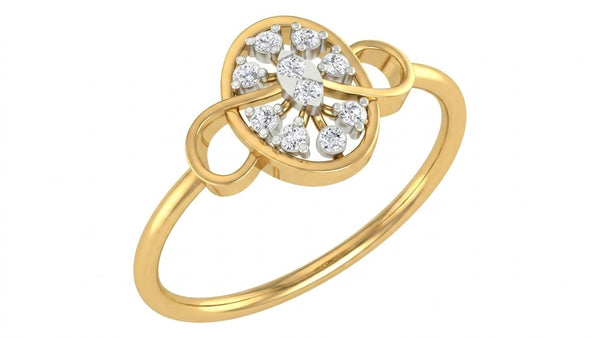 Gold & Diamond Cocktail Ring For Women KRC10241