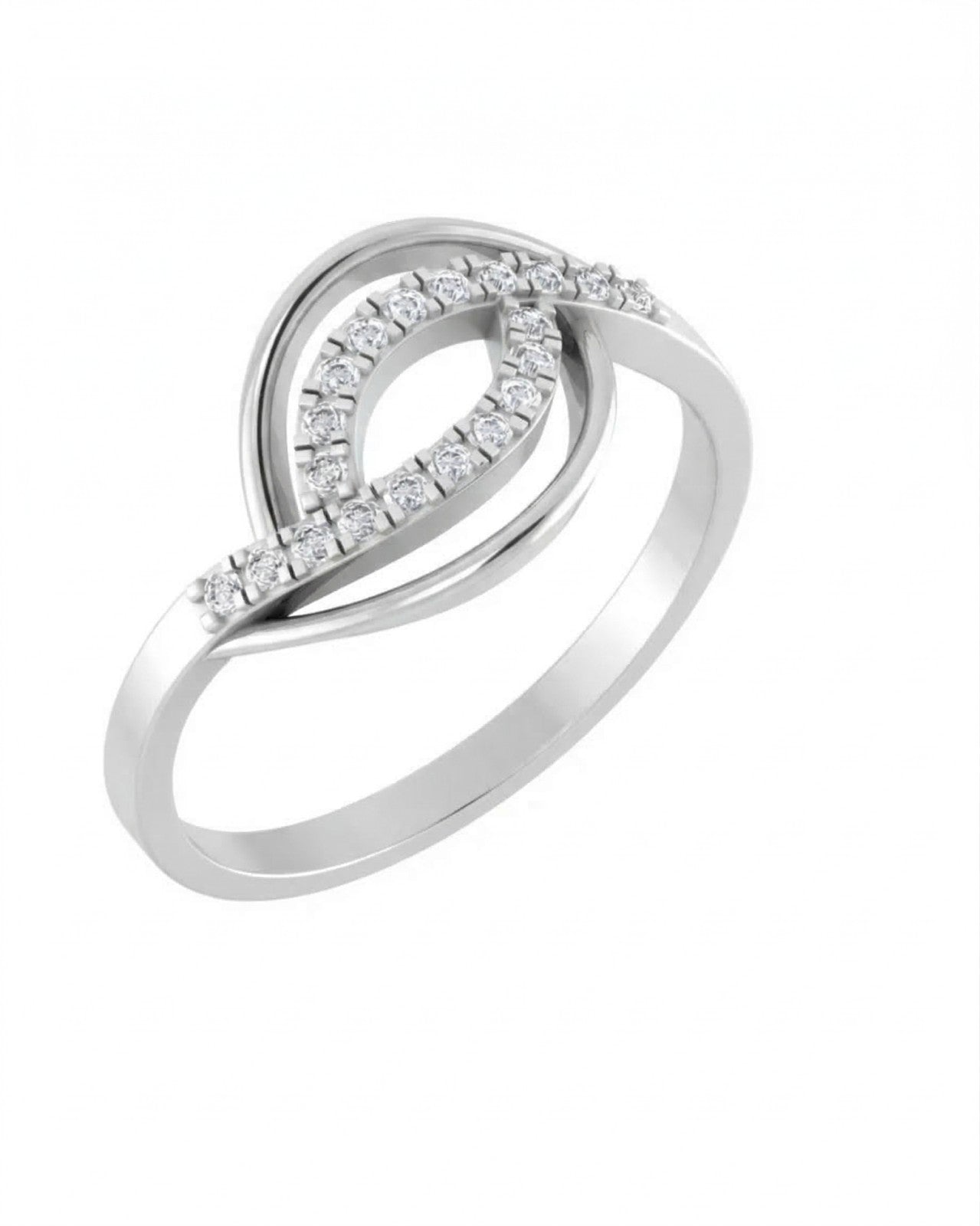 White gold and diamond with pavé-set accent diamonds on a white background.