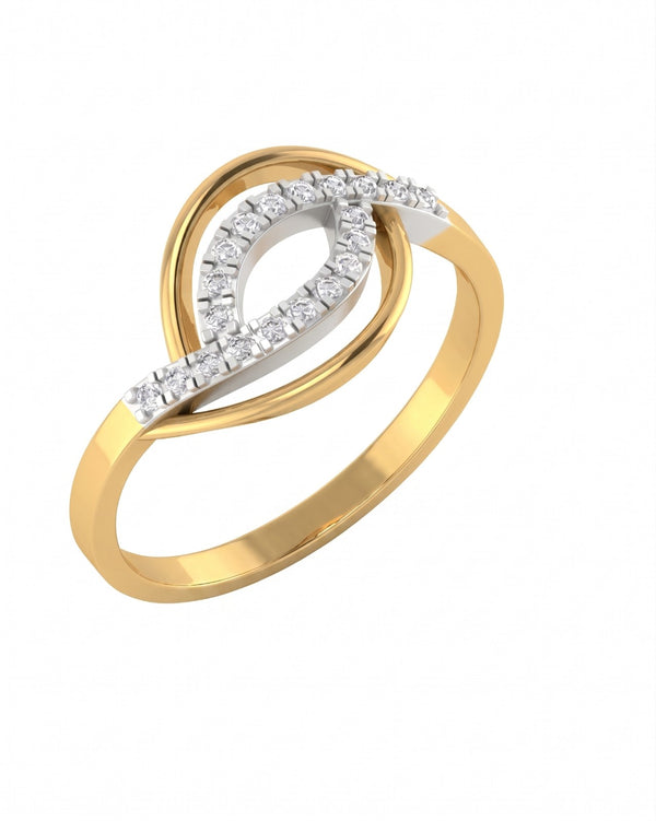 Gold & Diamond Ring For Women KRC10276