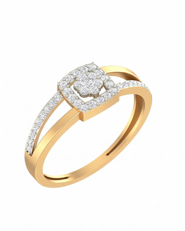 महिलाओं के लिए 18K सोने और हीरे की अंगूठी KRA10595