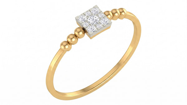 महिलाओं के लिए 18K गोल्ड और डायमंड डेलीवियर रिंग KRA10607