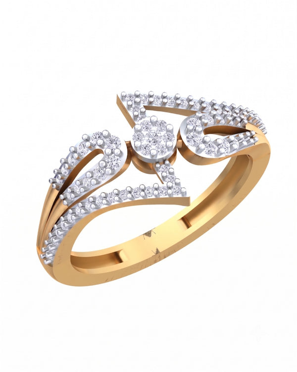 Gold & Diamond Engagement Ring For Women KRC10336
