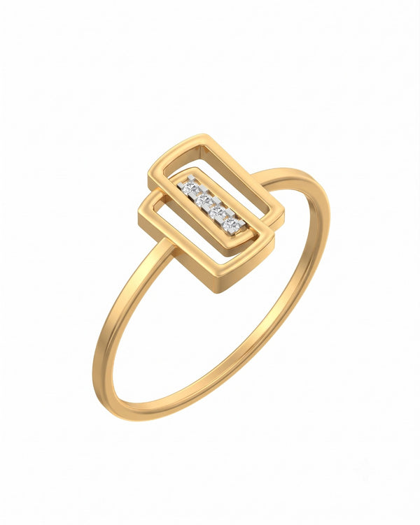 Gold & Diamond Dailywear Ring For Women | KRC10349 | Kesav Diamond