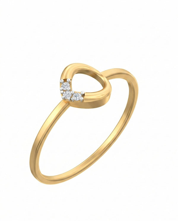 Gold & Diamond Dailywear Ring For Women KRC10356