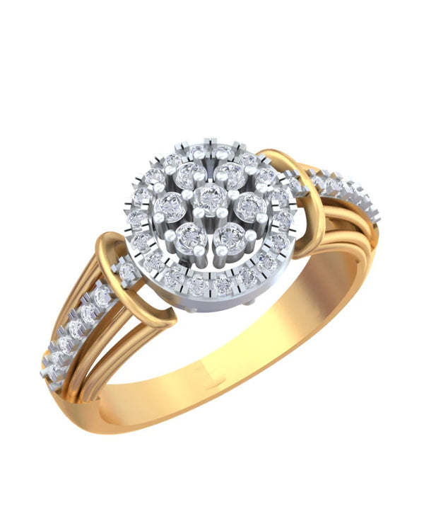 Gold & Diamond Ring For Women KRC10406
