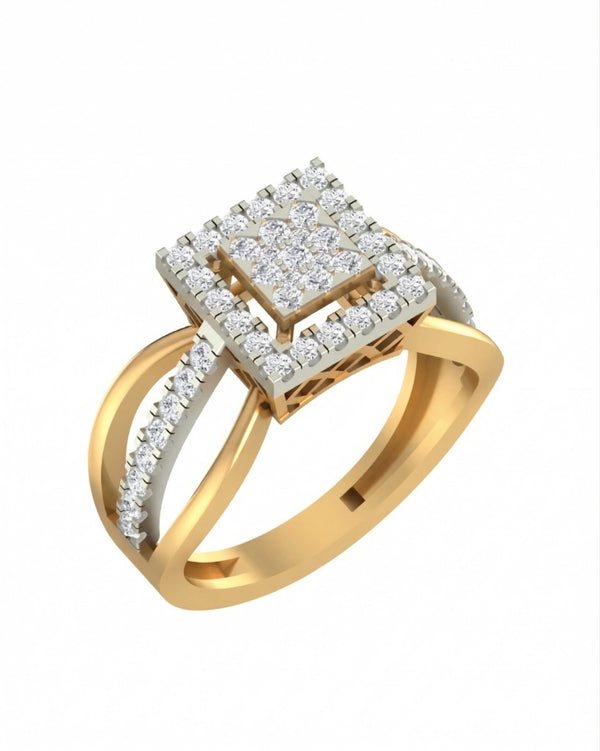 महिलाओं के लिए 18K सोने और हीरे की सगाई की अंगूठी KRA10014