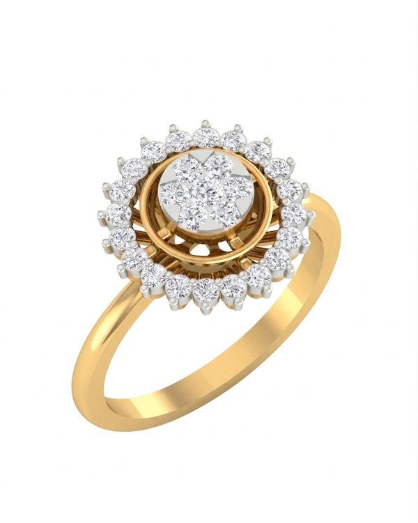 Gold & Diamond Engagement Ring For Women KRC10540