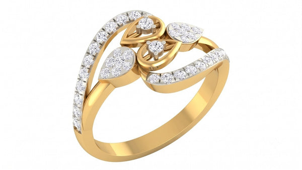Gold & Diamond Engagement Ring For Women KRC10563