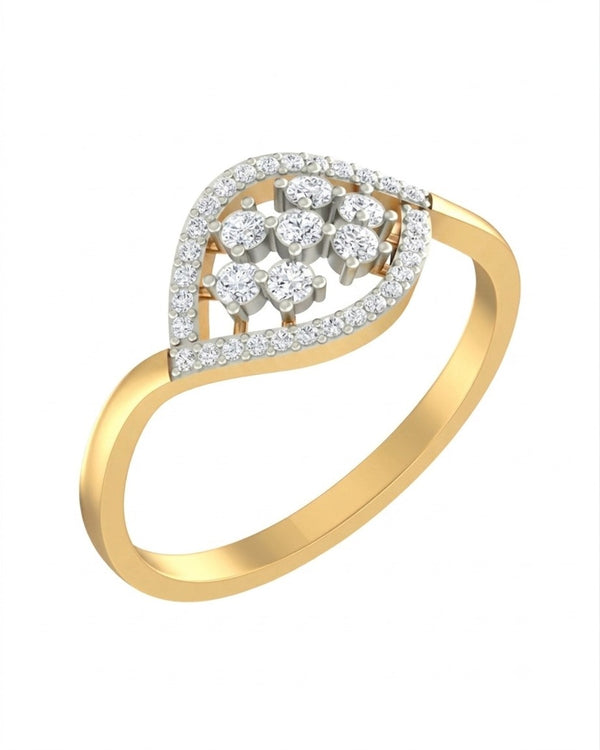 महिलाओं के लिए 18K गोल्ड और डायमंड एंगेजमेंट रिंग KRA10074