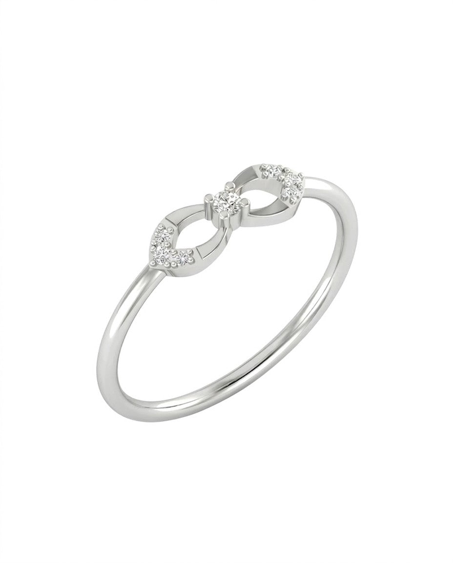 White gold and diamond ring with diamonds on a white background