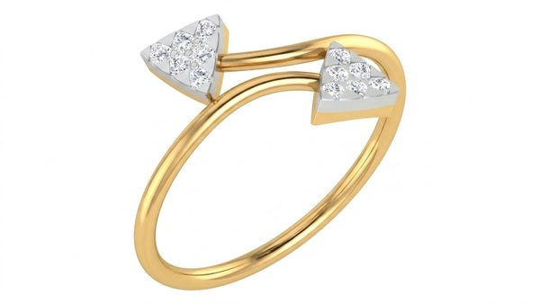 Gold & Diamond Cluster Ring For Women KRC10633