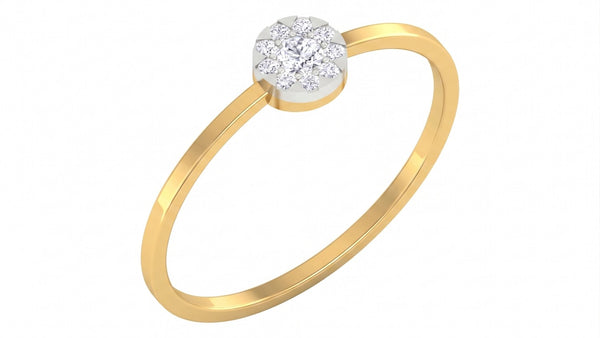 Gold & Diamond Cluster For Women KRC10636