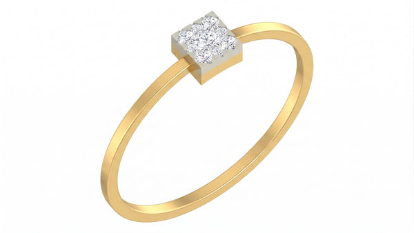 Gold & Diamond Cluster For Women KRC10643