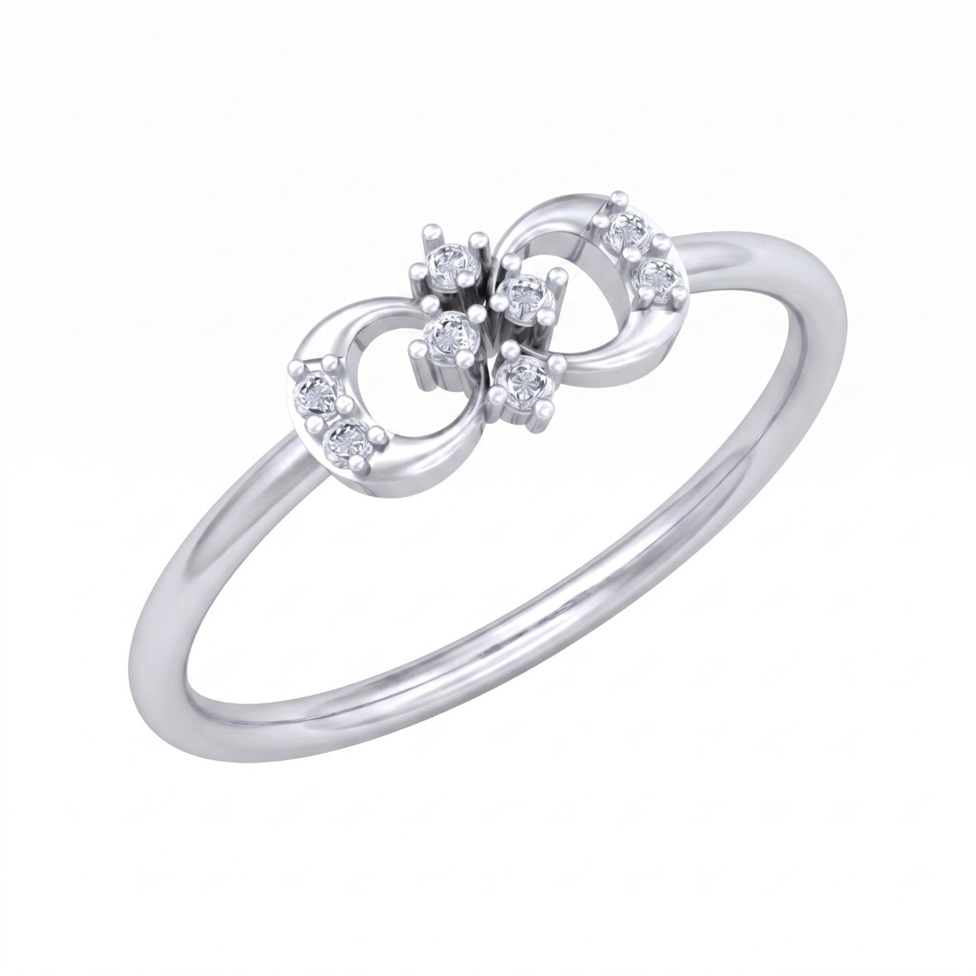 A white gold and diamond women's ring, shown on a plain white background.