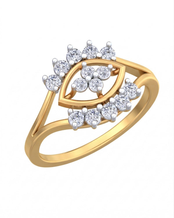 Gold & Diamond Engagement Ring For Women KRC10788