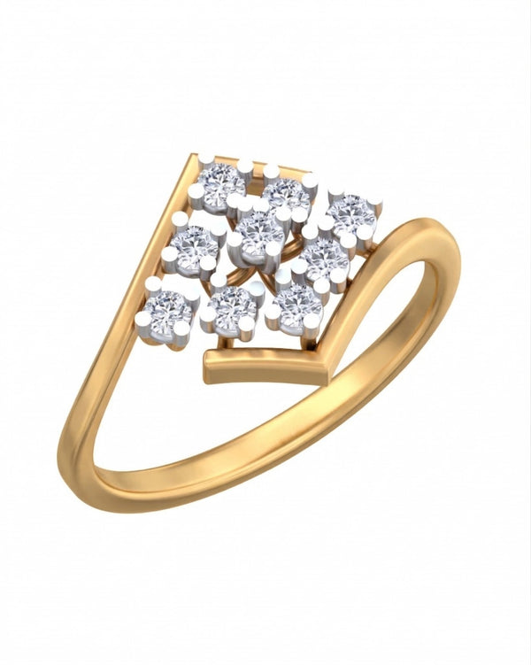 Gold & Diamond Engagement Ring For Women KRC10789