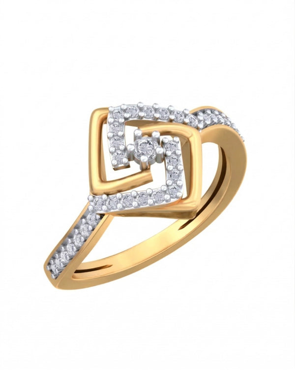 Gold & Diamond Engagement Ring For Women KRC10800