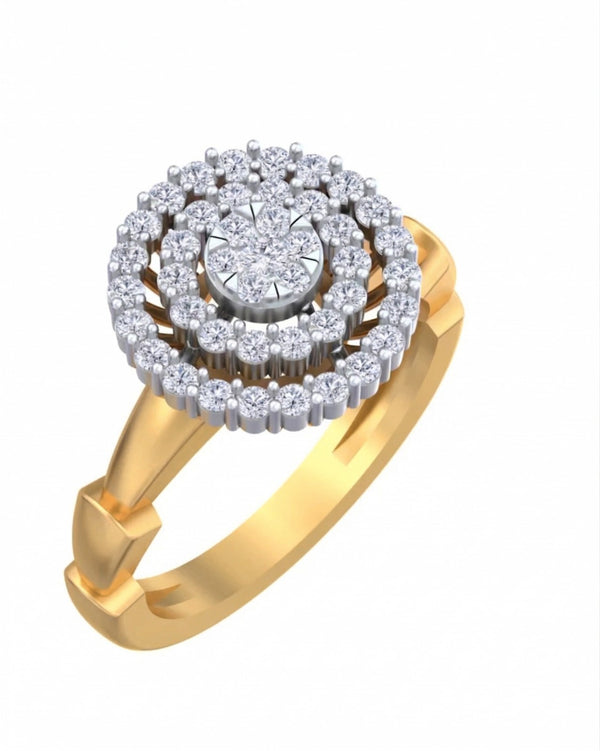 Gold & Diamond Cocktail Ring For Women KRC10815