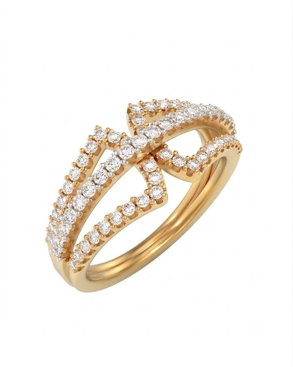 Gold & Diamond Engagement Ring For Women KRC10904
