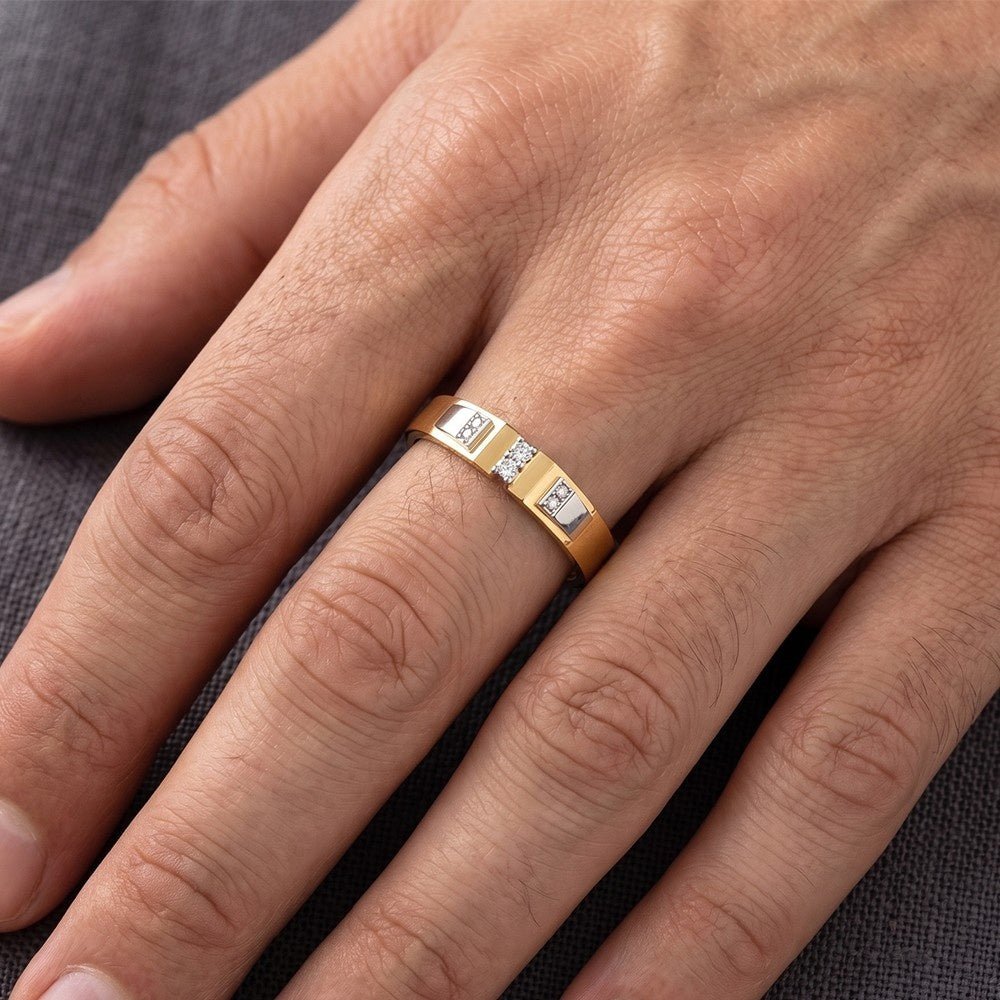 Gold & Diamond Ring For Men KRC20057