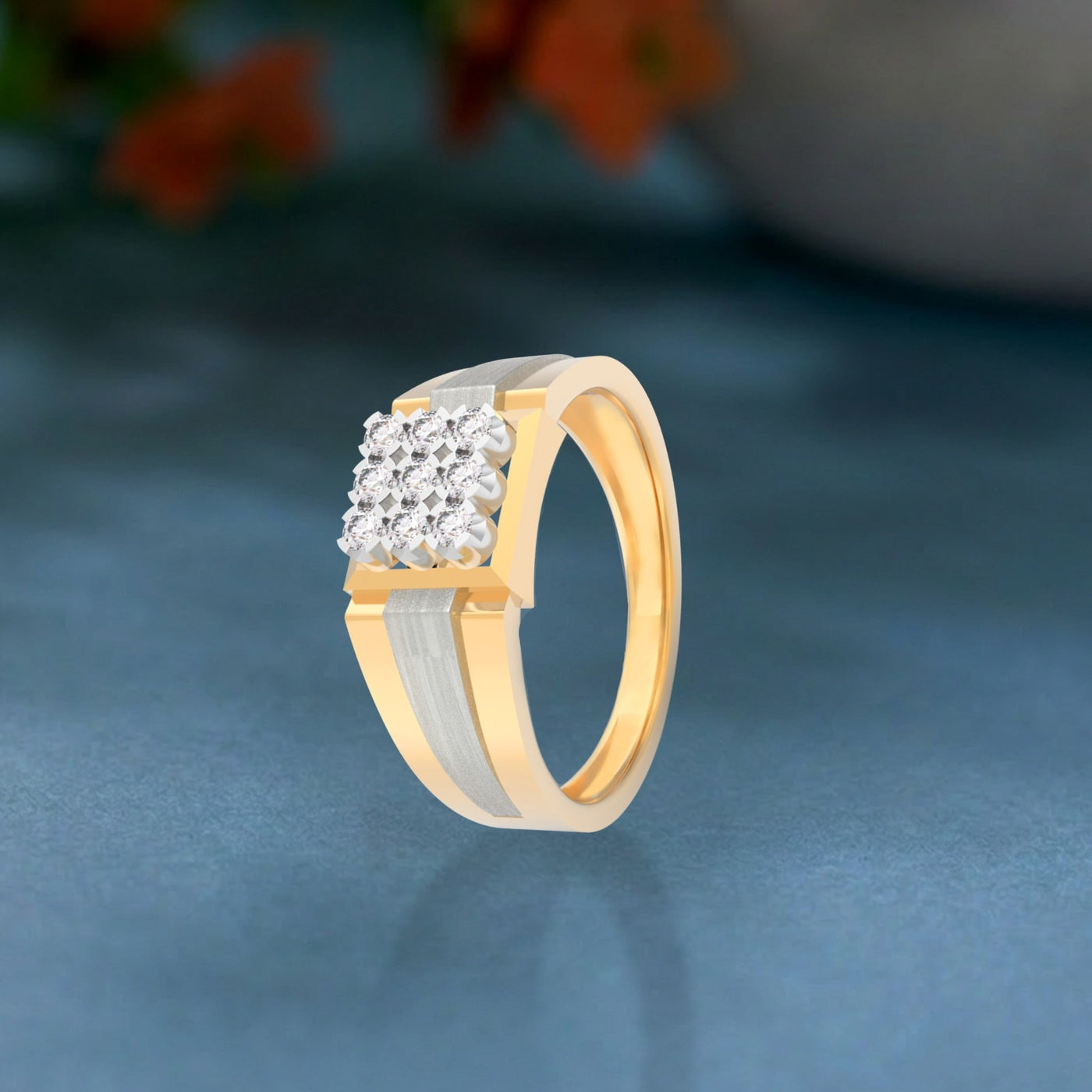 Gold & Diamond Band Ring For Men KRC20240