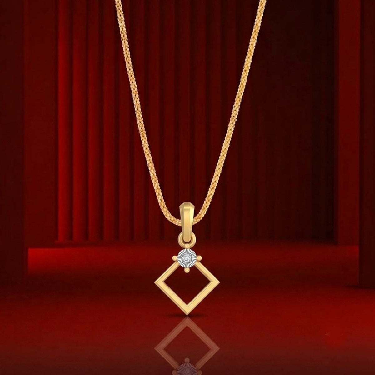 gold and diamond pendant set for women offering timeless beauty, sparkle, and everyday comfort.