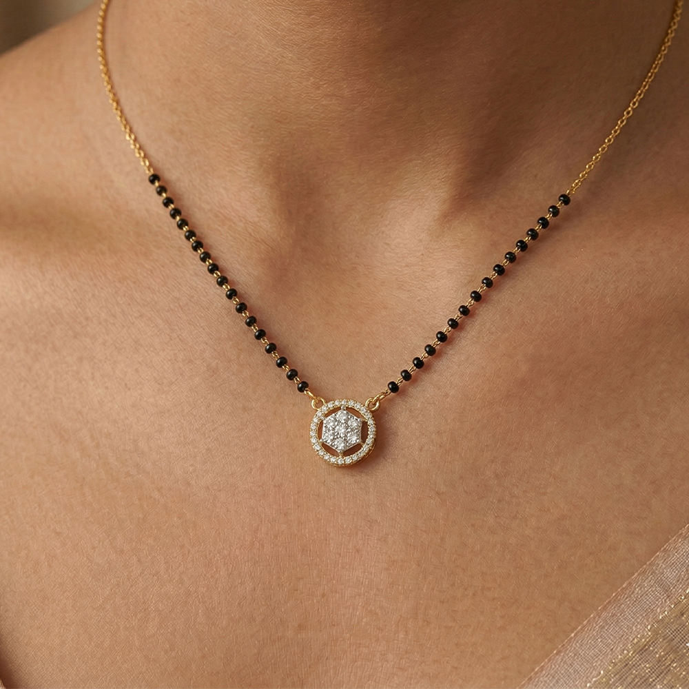 Gold & Diamond Modern Beaded Mangalsutra For Women KRC50170